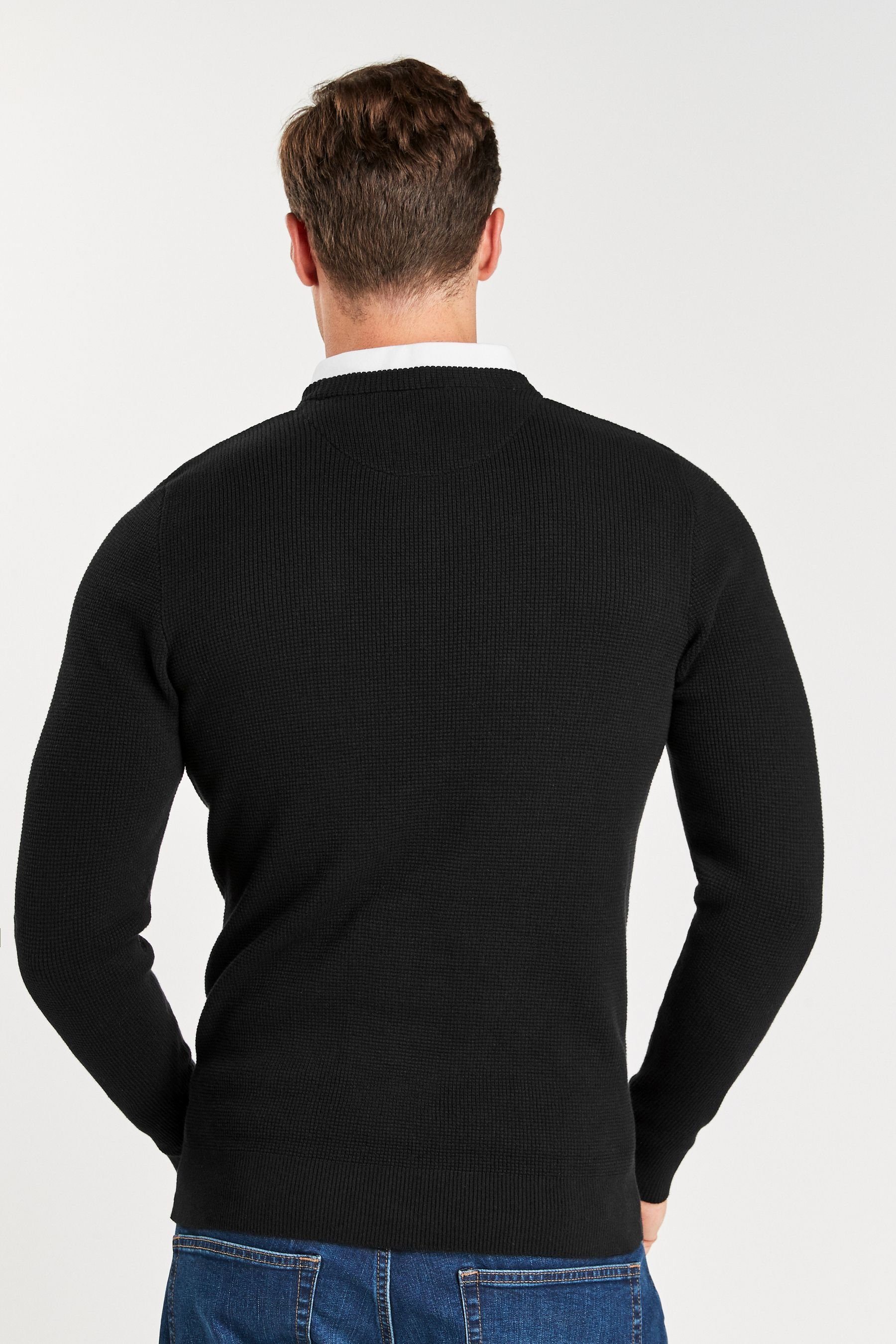 Next 2-in-1-Pullover Oxford-Pullover mit angedeutetem Hemd günstig online kaufen