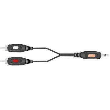 SpeaKa Professional SpeaKa Professional SP-7869920 Cinch / Klinke Audio Anschlusskabel [2x Audio- & Video-Kabel, (1.50 cm)