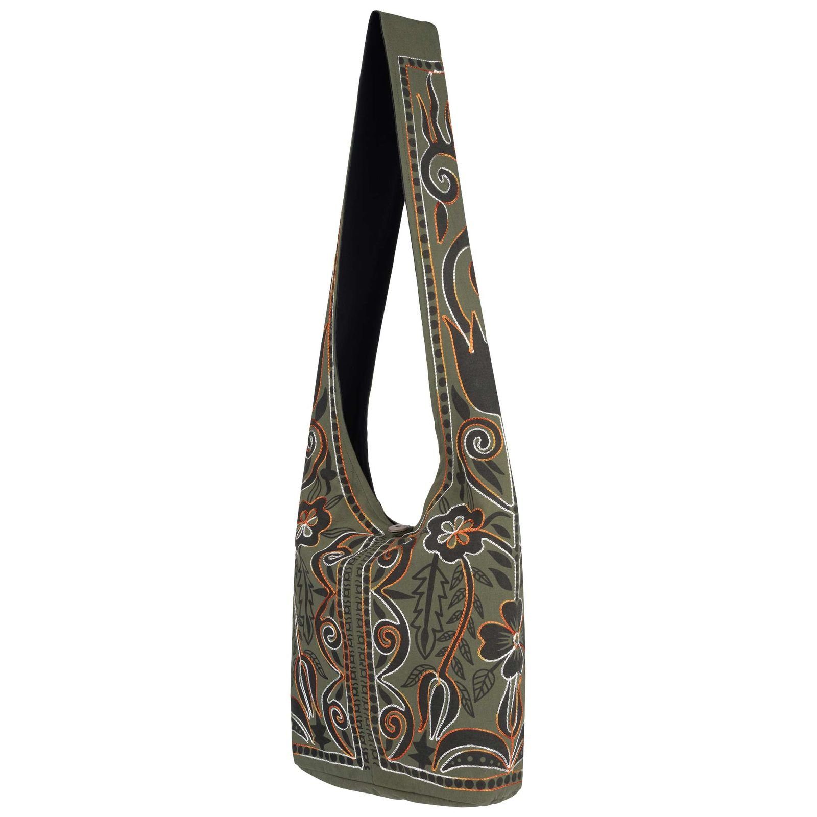 KUNST UND MAGIE Schultertasche Schultertasche Umhängetasche Shopper Goa Handtasche Beutel Tasche Boho