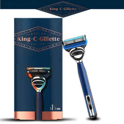 Gillette Nassrasierer King C. Gillette Premium Rasierer, Für Kanten und schwierige Bereiche