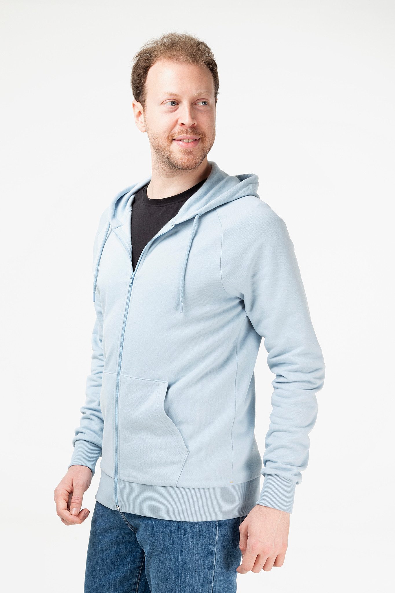 Evermind Kapuzennickijacke Unisex Kapuzenjacke aus Bio-Baumwolle – fair produziert & nachhaltig