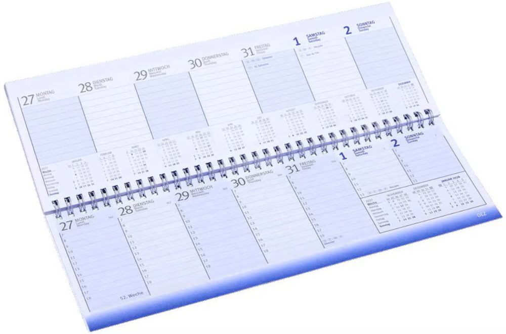 Saphir-Tec Tischkalender Schreibtischkalender 2027 quer Standard Wochenplaner (1-tlg)