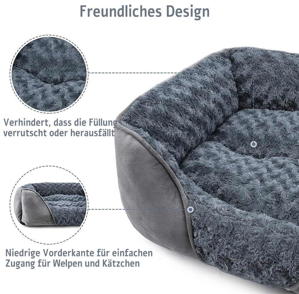 Ledander Tierbett S-XXL Hundebett für Hunde, waschbare flauschige Hundebett günstig online kaufen
