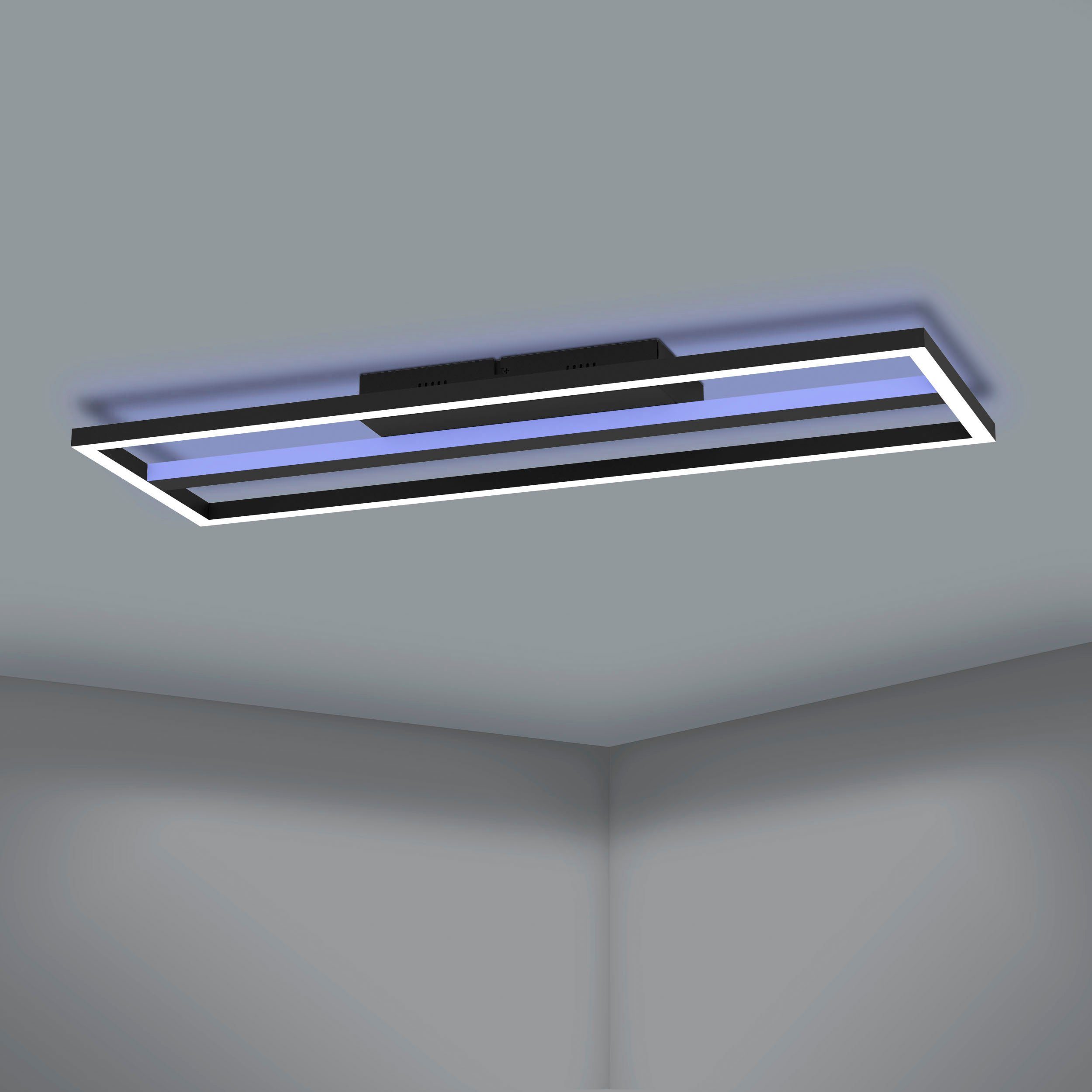 EGLO Deckenleuchte CALAGRANO-Z, LED fest integriert, warmweiß - kaltweiß,  Deckenleuchte in schwarz aus Alu, Stahl-St. per Connect Z + Fernbed., Smart  Home - ZigBee - RGB Farbwechsel - CCT Farbtemperaturwechsel