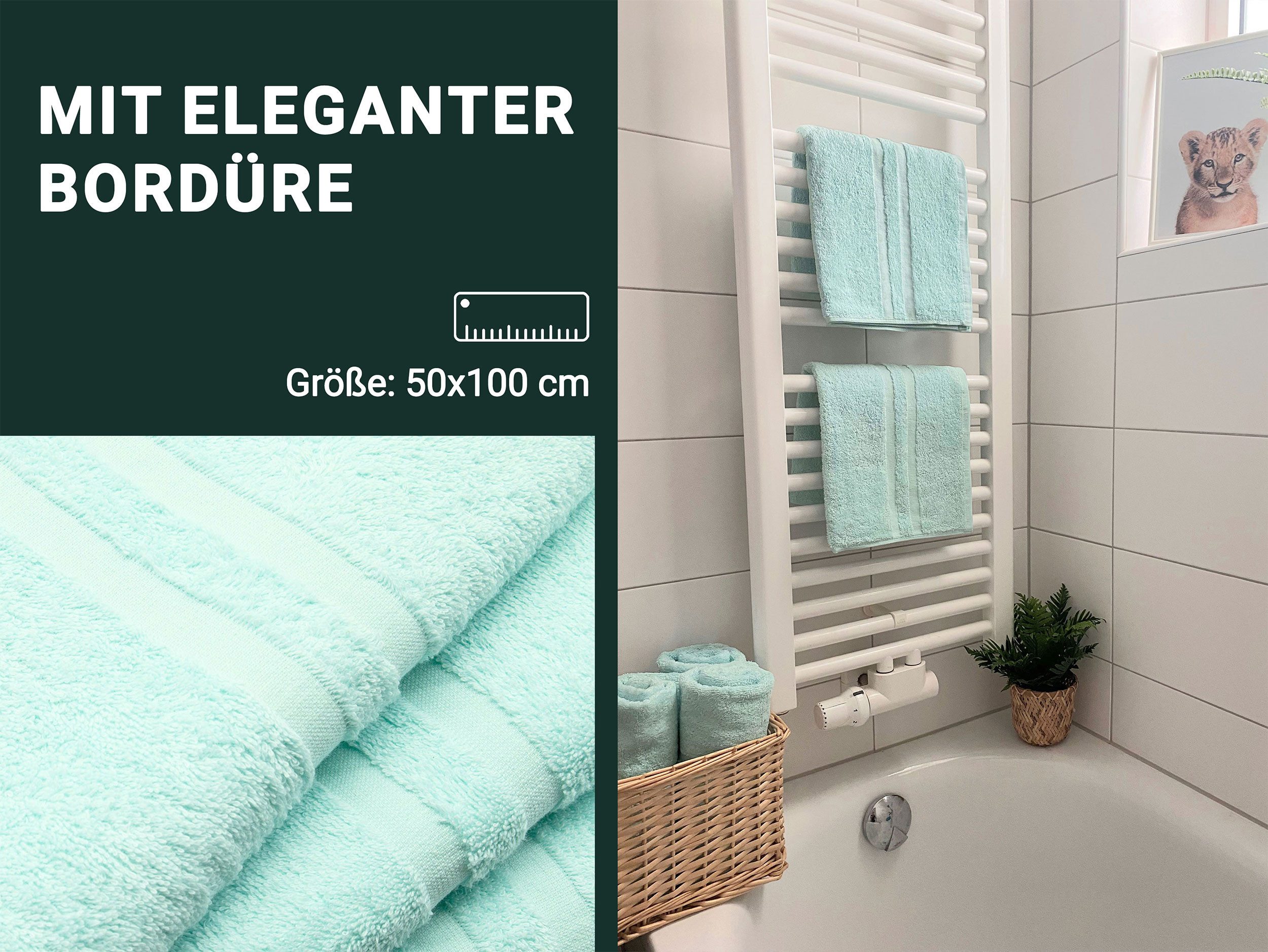 ZOLLNER Handtücher, Walkfrottier (6-St), 50 x günstig online kaufen