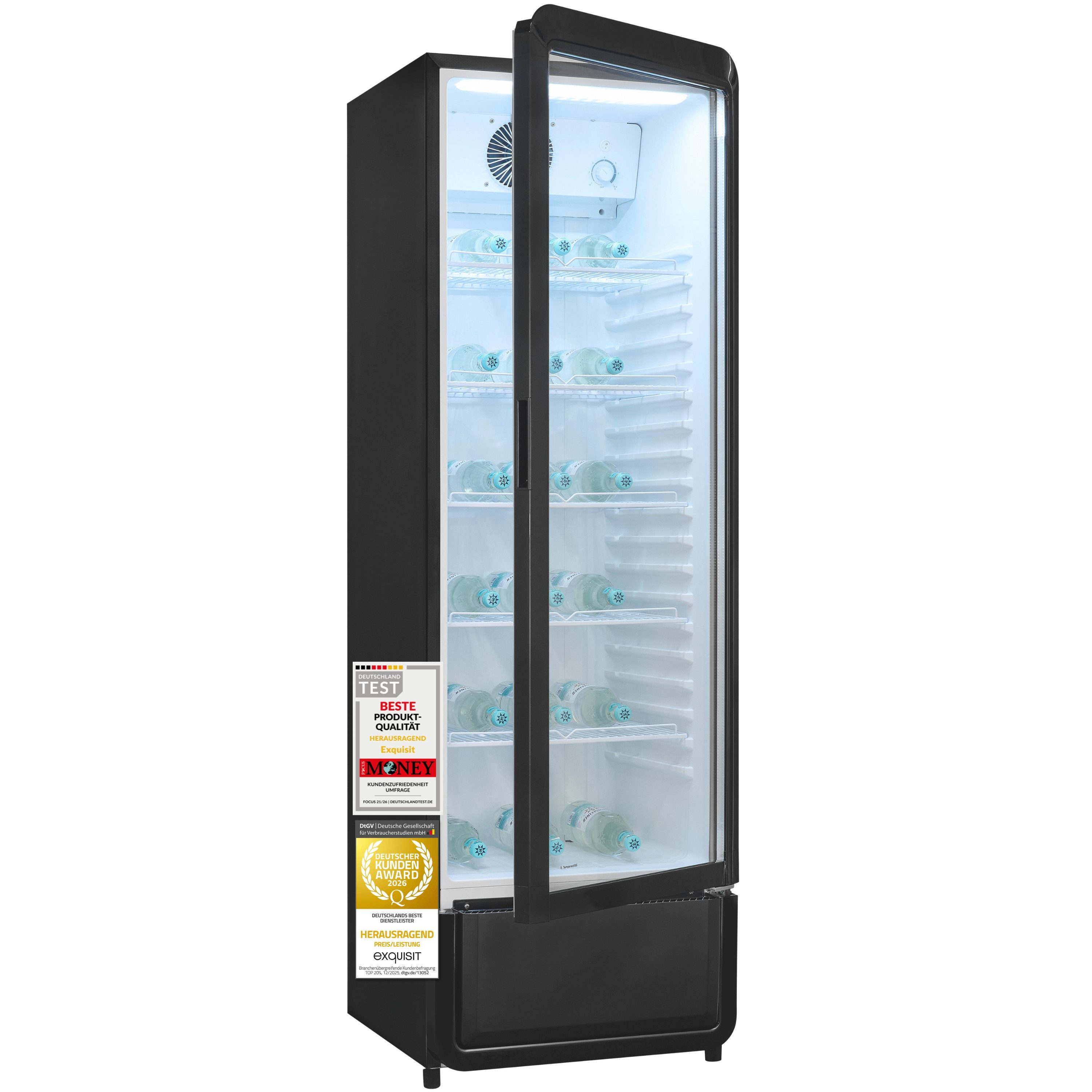 exquisit Getränkekühlschrank GKS5260-GT-431D, 172.5 cm hoch, 54 cm breit