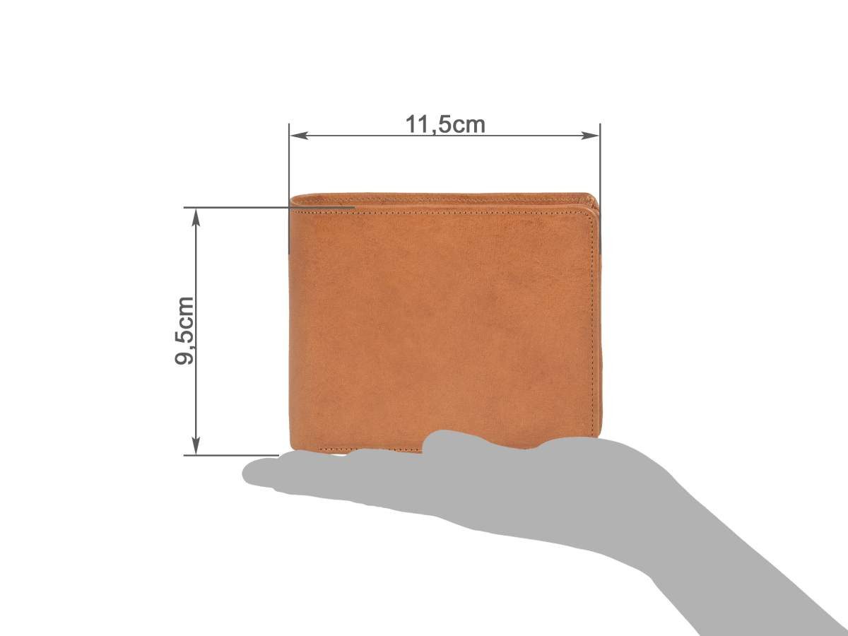 Sonnenleder Geldbörse Lech, Herrenbörse, Portemonnaie, Querformat 11,5x9,5cm, besonders edel