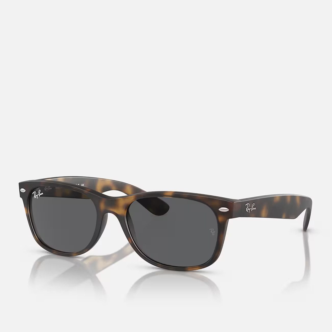 Sonnenbrille Ray-Ban New Wayfarer Rubber Havana Dark Grey