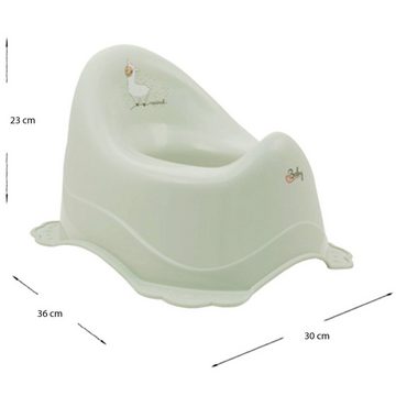 Maltex Babybadewanne LAMA Lindgrün Set 4-tlg + Gestell Grau - Babybadeset Zubehör Pflege, (Made in Europe Premium Set), ** Babywanne+ Badesitz + Topf + WC Aufsatz + Gestell **