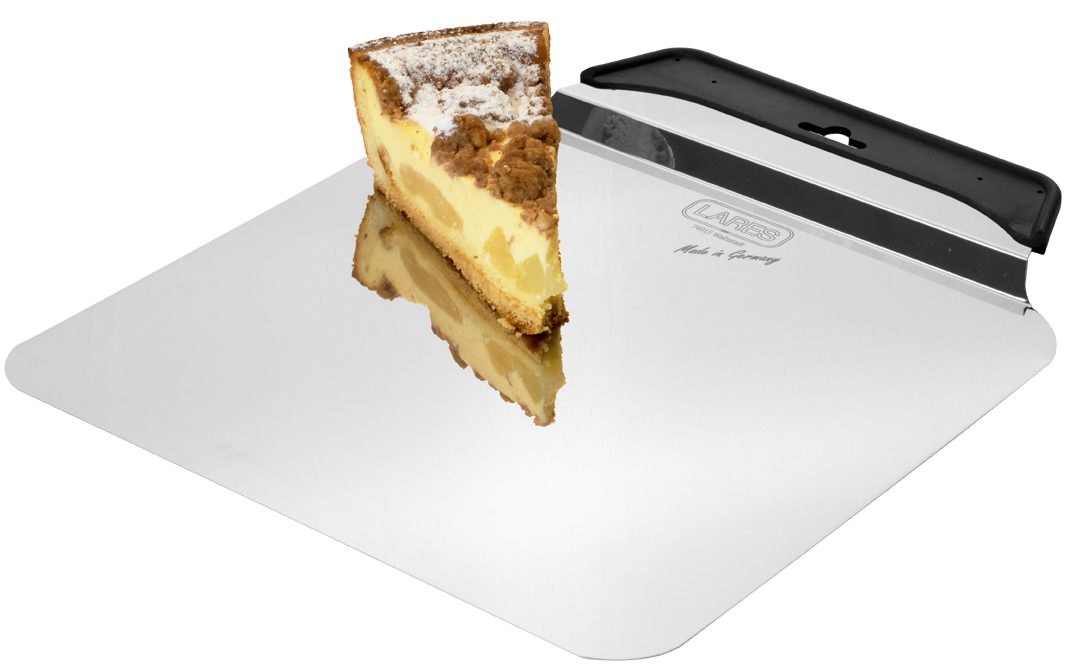 LARES Kuchenheber 6046, Pizza & Kuchenlöser eckig, aus rostfreiem Edelstahl, Made in Germany