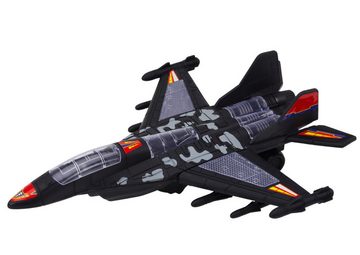LEAN Toys Spielzeug-Flugzeug Militärflugzeug Fahrlichter Jäger Kämpfer Fighter Sounds Spielzeug