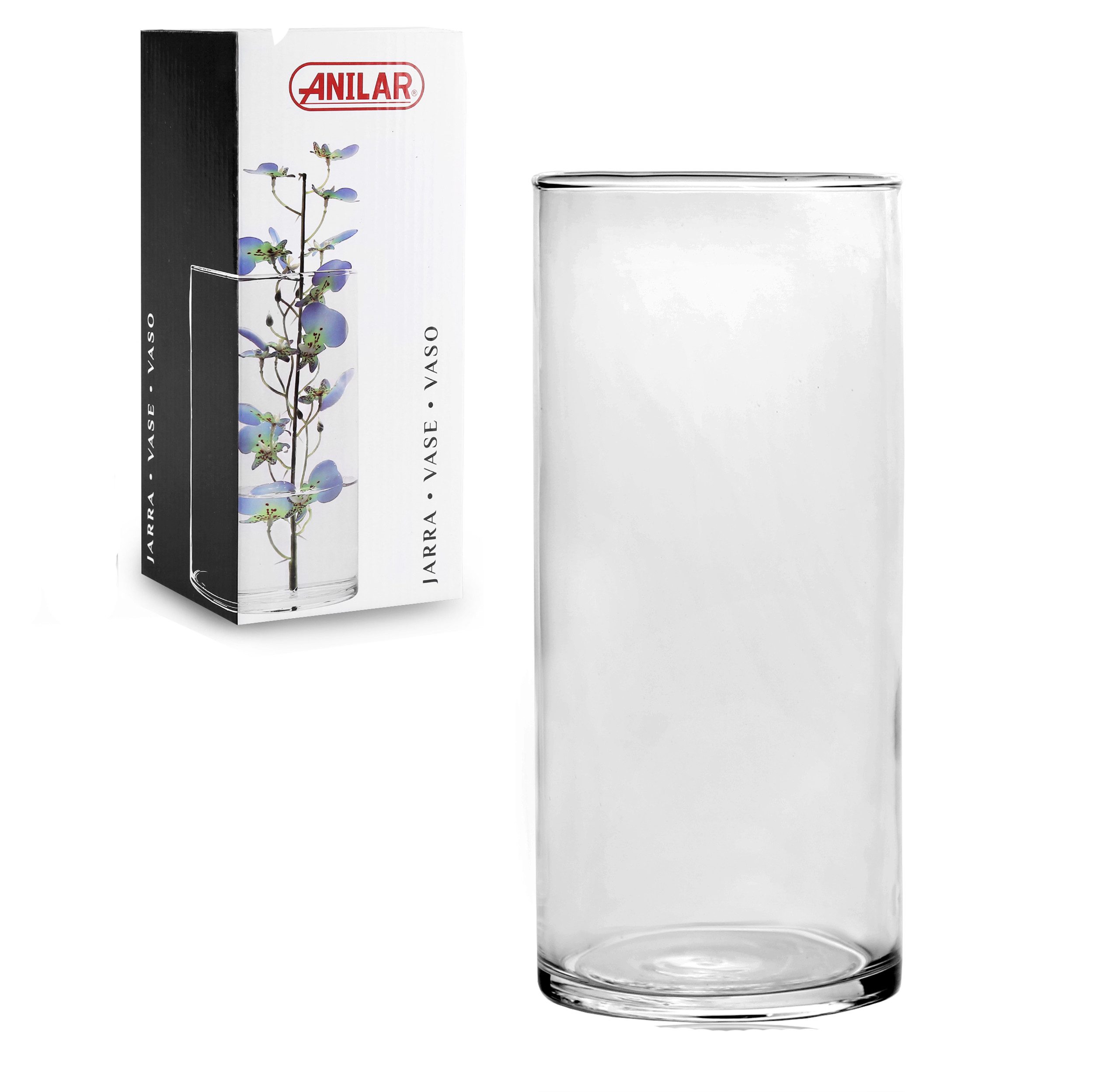 Annastore Tischvase Vase aus Glas - Glasvase - Blumenvase