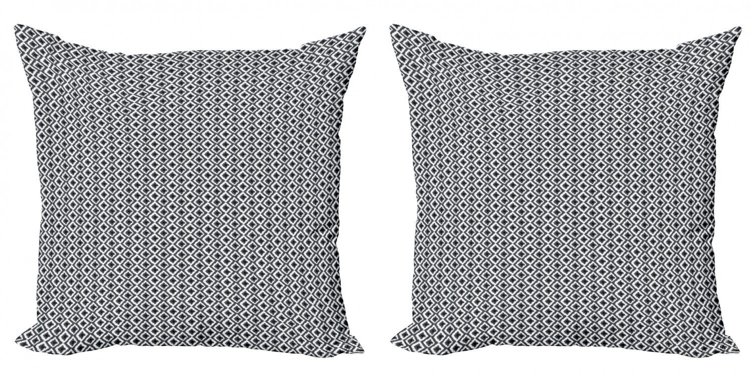 Kissenbezüge Digitaldruck, Rhombus Geometrisch (2 Accent Abakuhaus Modern Doppelseitiger Zigzags und Stück),