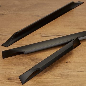 SO-TECH® Möbelgriff CURL schwarz eloxiert Schrankgriff Küchengriff (1-St), Griffleiste Länge 264 mm, Bohrlochabstand (BA) 160 mm