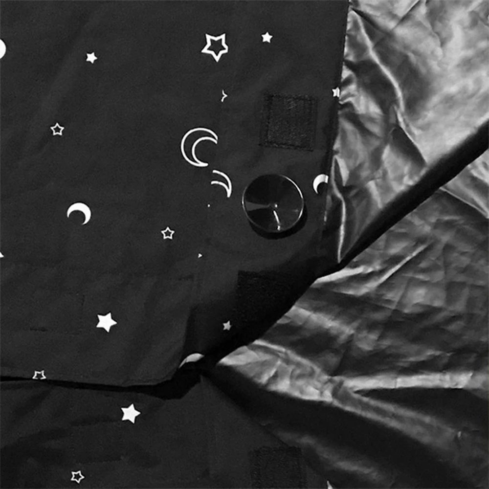 Verdunklungsrollo Verdunklungsrollo ohne Bohren mit Saugnäpfen, Mond Sterne, Agger, Blickdicht & wärmeisolierend, tragbar, Fenster Sonnenschutz