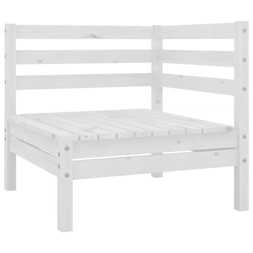 furnicato Garten-Essgruppe Outdoor Lounge-Set aus massivem Kiefernholz Weiß 63,5x63,5x62,5 cm, (1-tlg), Witterungsbeständige Sitzgruppe im modularen Paletten-Design