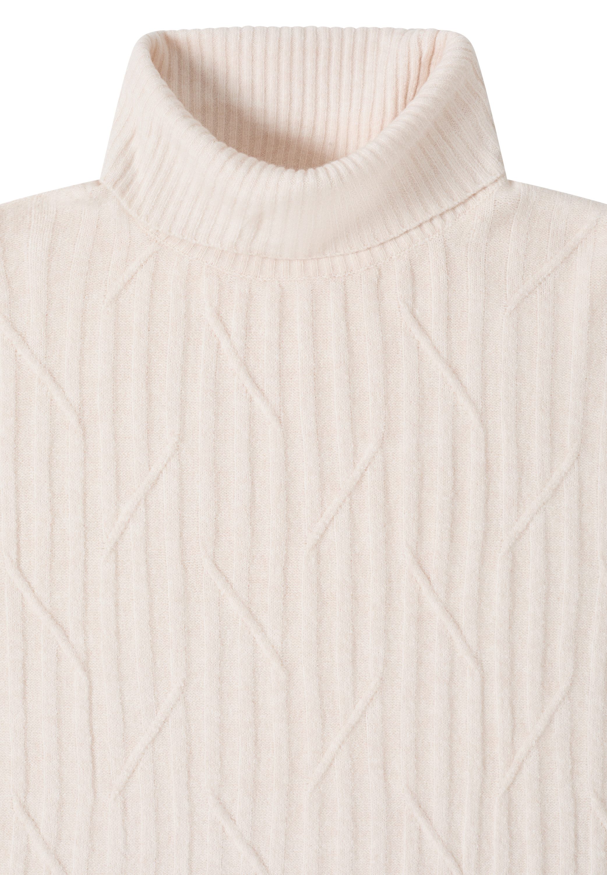 CECIL Rollkragenpullover mit Strick-Muster und Umlegekragen