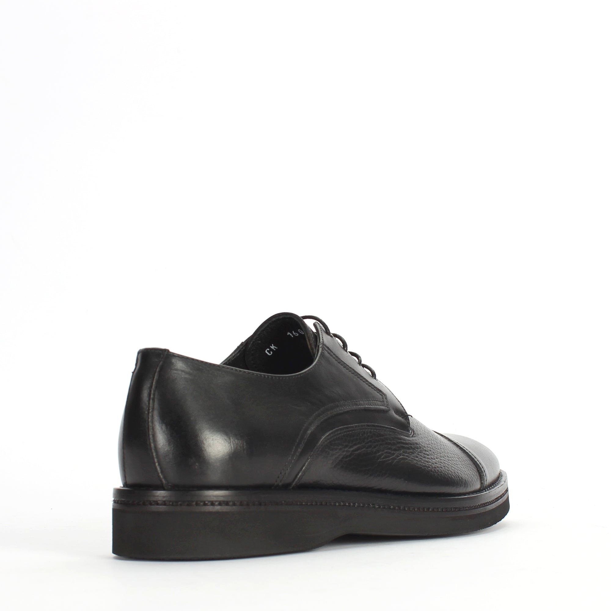 Celal Gültekin Derby Cap-Toe Business Schuhe Herren Schnürschuh Derby Cap-Toe, Echtleder-Futter, Plateau-EVA-Sohle, Schwarz, 41 – Bild 5 von 5