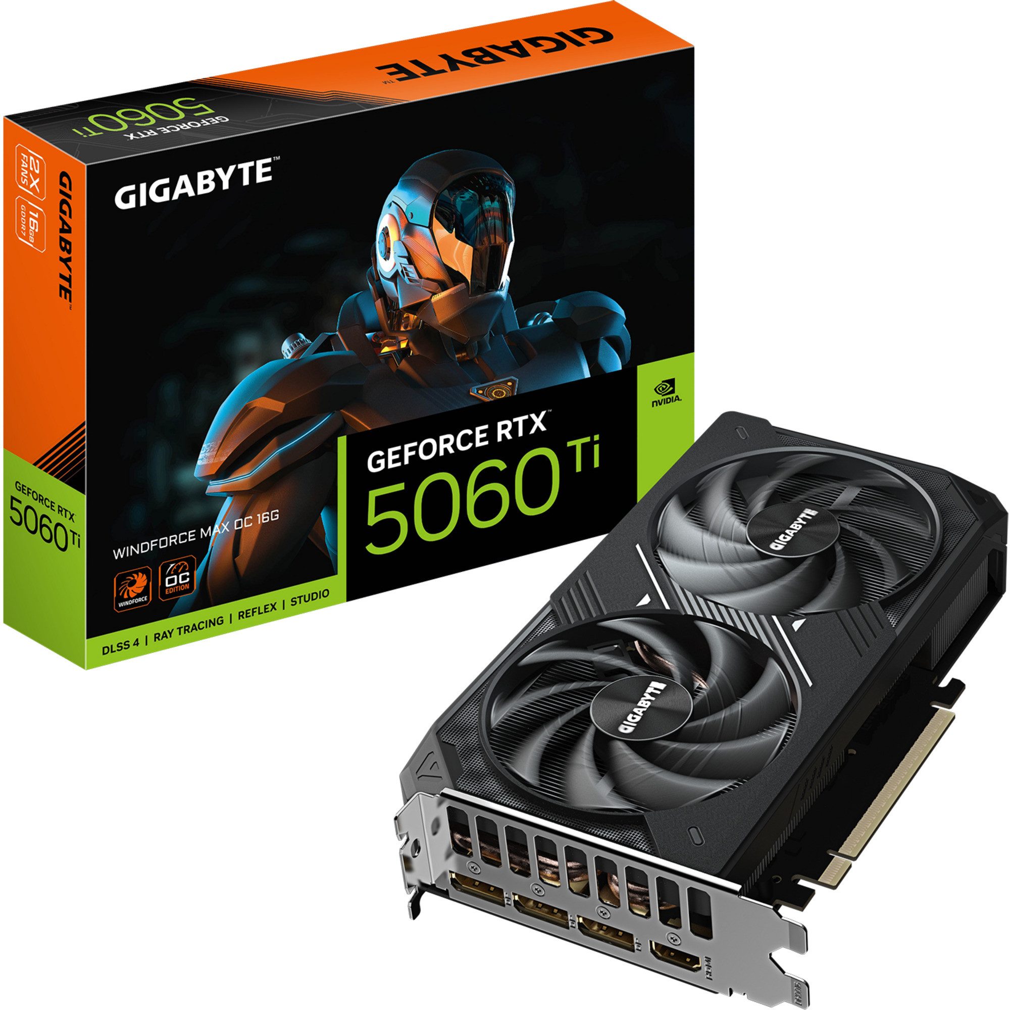 Gigabyte GIGABYTE GeForce RTX 5060 Ti WINDFORCE MAX OC 16G, Grafikkarte (16 GB)