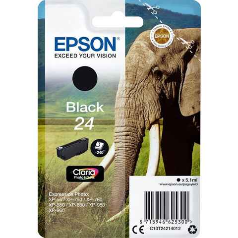 Epson Black 24 Tintenpatrone (original Druckerpatrone 24 schwarz)