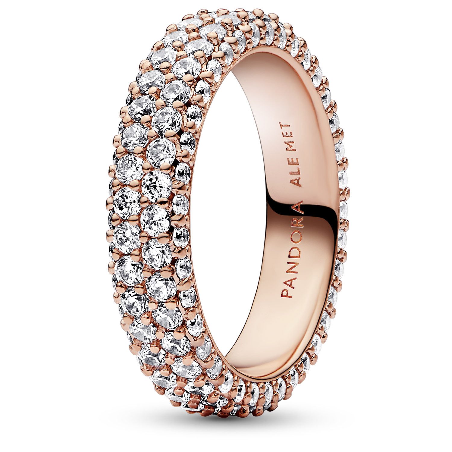 Pandora Fingerring für Zeitloses Pavé Roségoldfarben günstig online kaufen