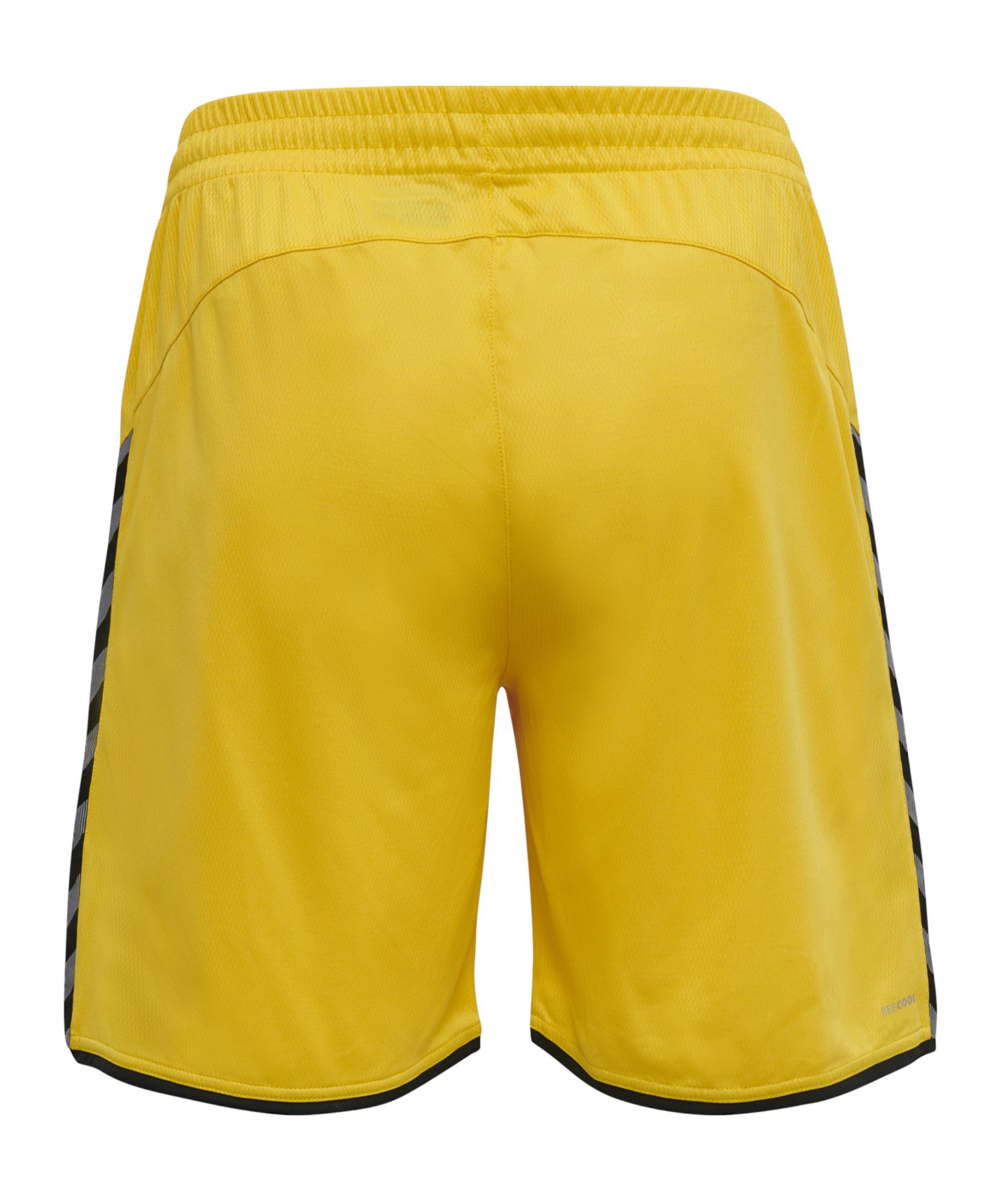 hummel Sporthose Authentic Poly Short gelbschwarz