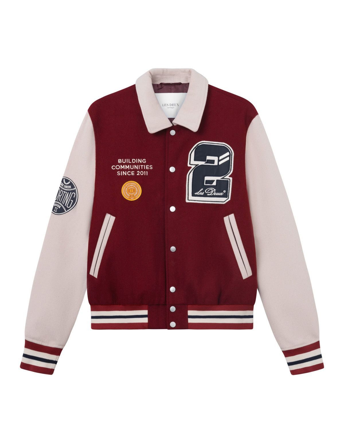 Les Deux Collegejacke - Wolljacke im College-Stil