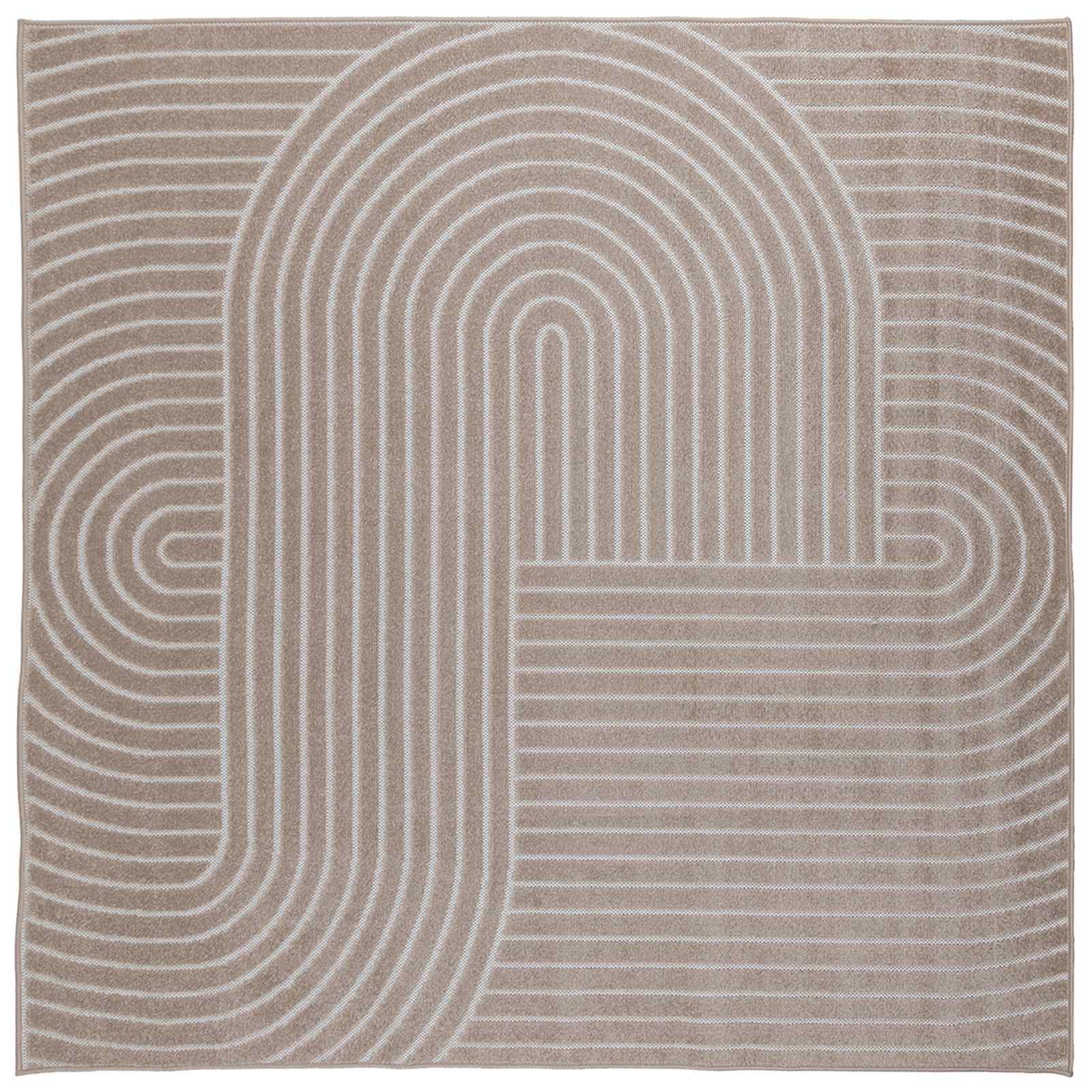 vidaXL Teppich Bereichsteppiche PALMERAS Beige 200 x 200 cm Polyester, Quadratisch