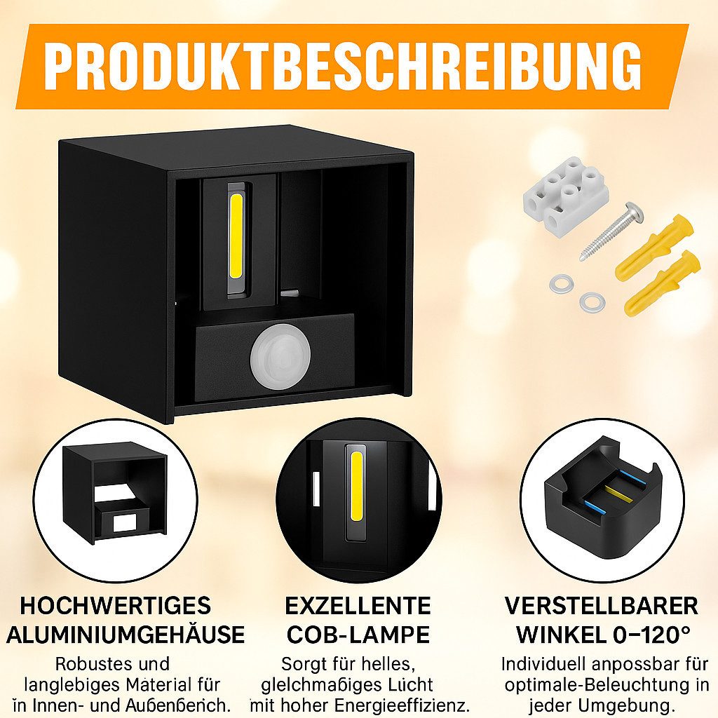 KUKAK LED Außen-Wandleuchte, LED fest integriert, günstig online kaufen