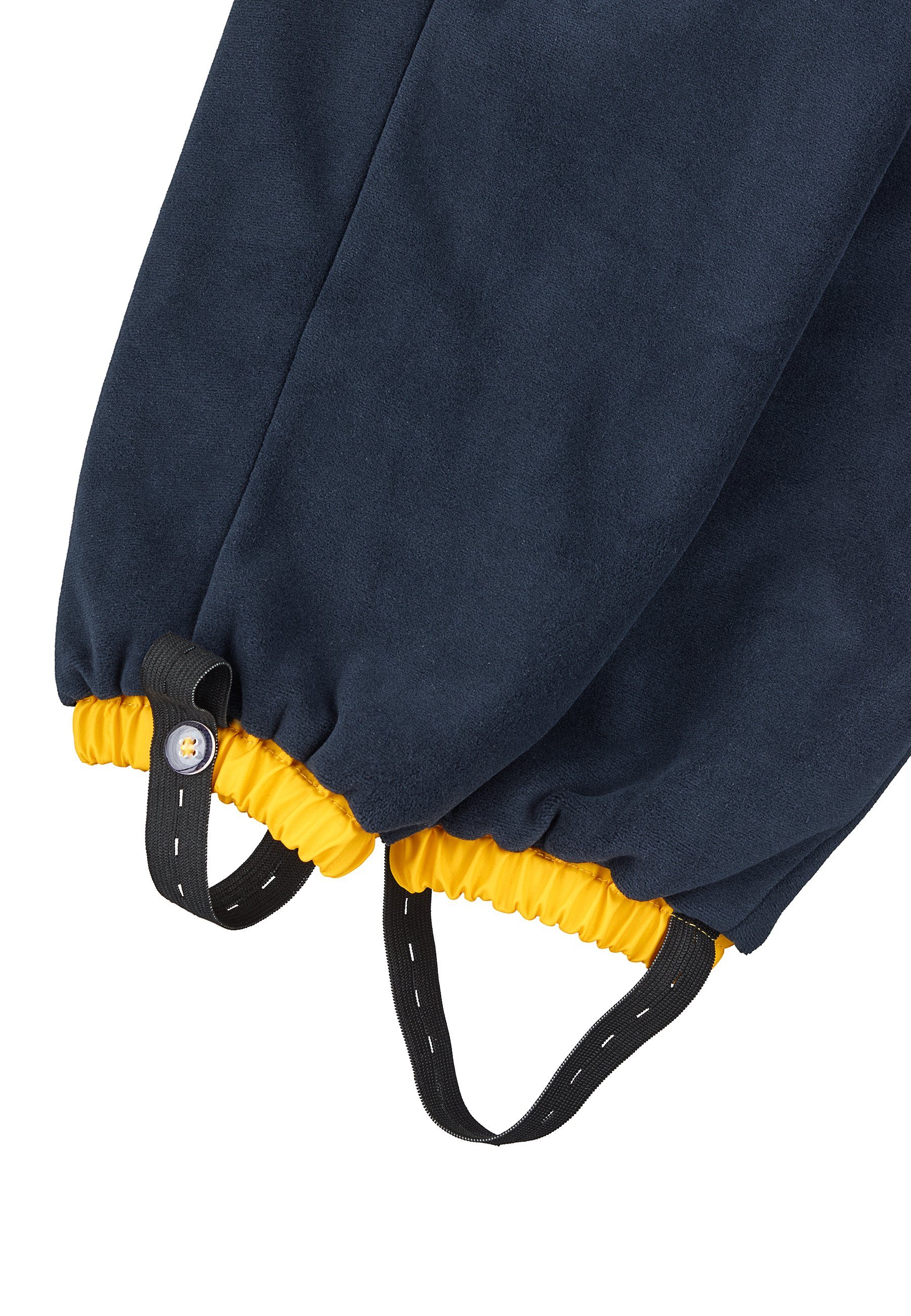 Sterntaler® Regenhose Regenhose gefüttert uni (1-tlg., Matschlatzhose mit Druckknöpfen, Regenträgerhose mit süßen Motiven) Regenhose Wasserdicht, Matschhose mit verstellbaren Trägern