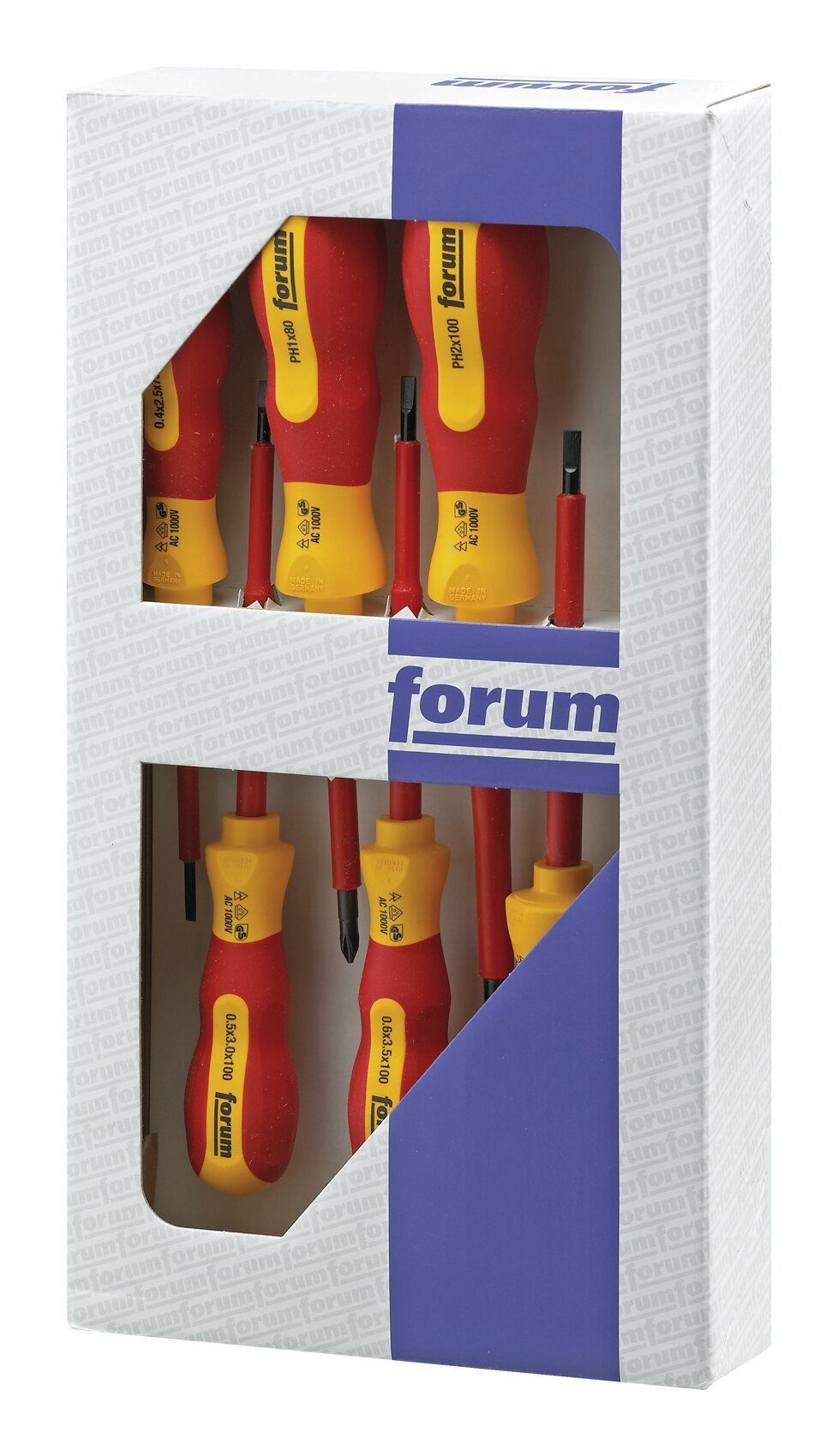 forum® Schraubendreher, Satz VDE 6tlg. Schlitz/PH