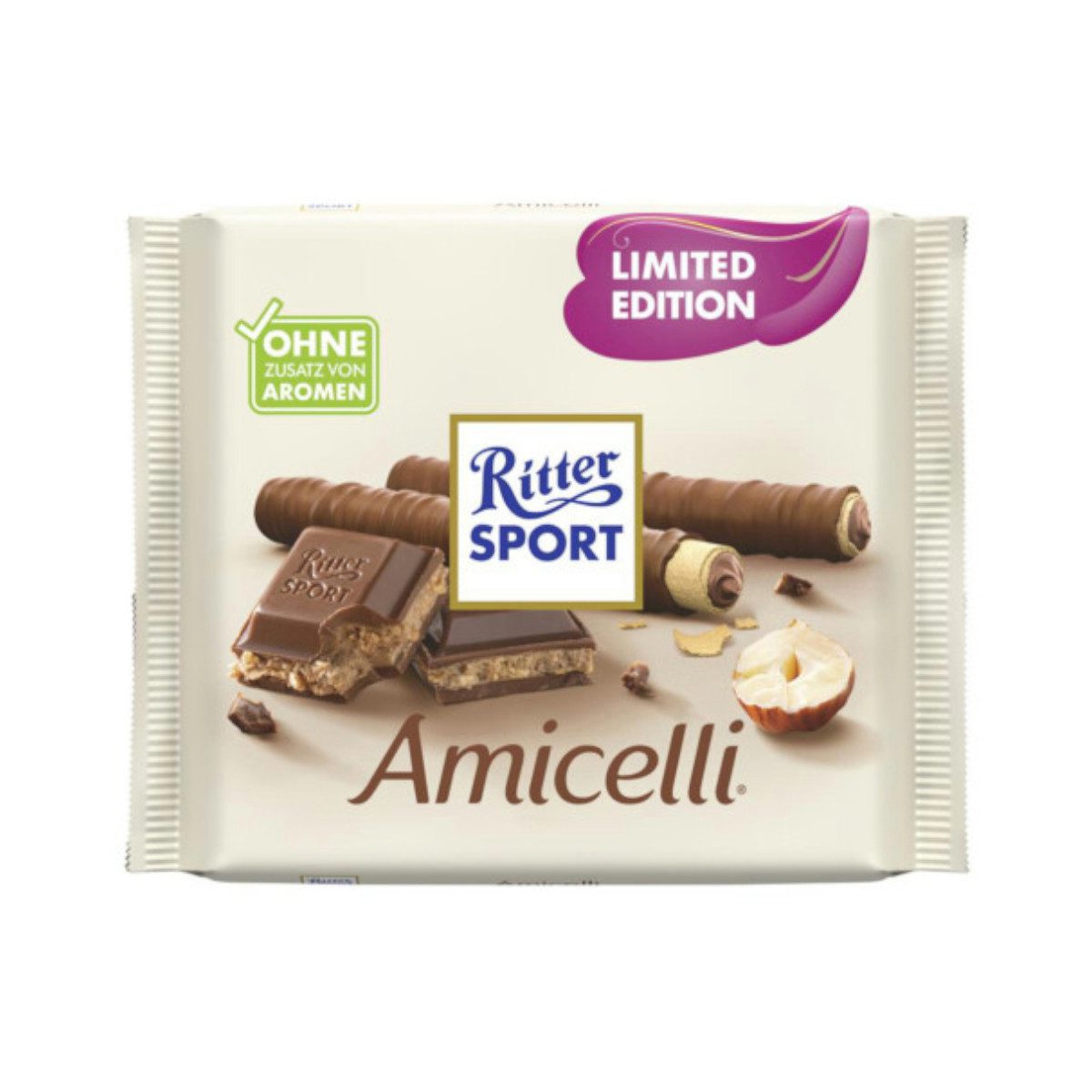 Ritter SPORT Schokolade, Ritter Sport Amicelli Schokoladentafel mit Haselnusscreme 100g