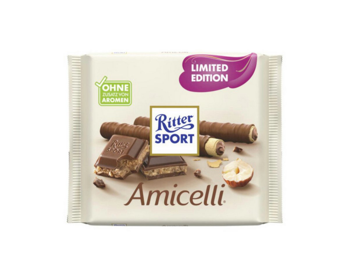Ritter SPORT Schokolade, Ritter Sport Amicelli Schokoladentafel mit Haselnusscreme 100g