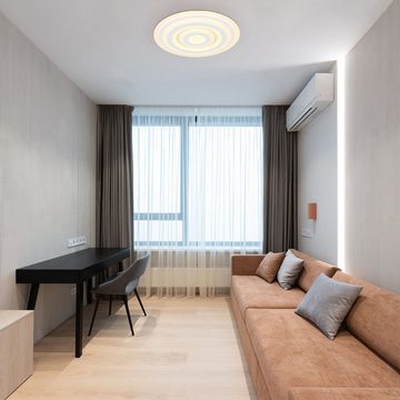Globo Deckenleuchte Deckenleuchte Wohnzimmer Dimmbar LED Rund Deckenlampe Farbwechsel App