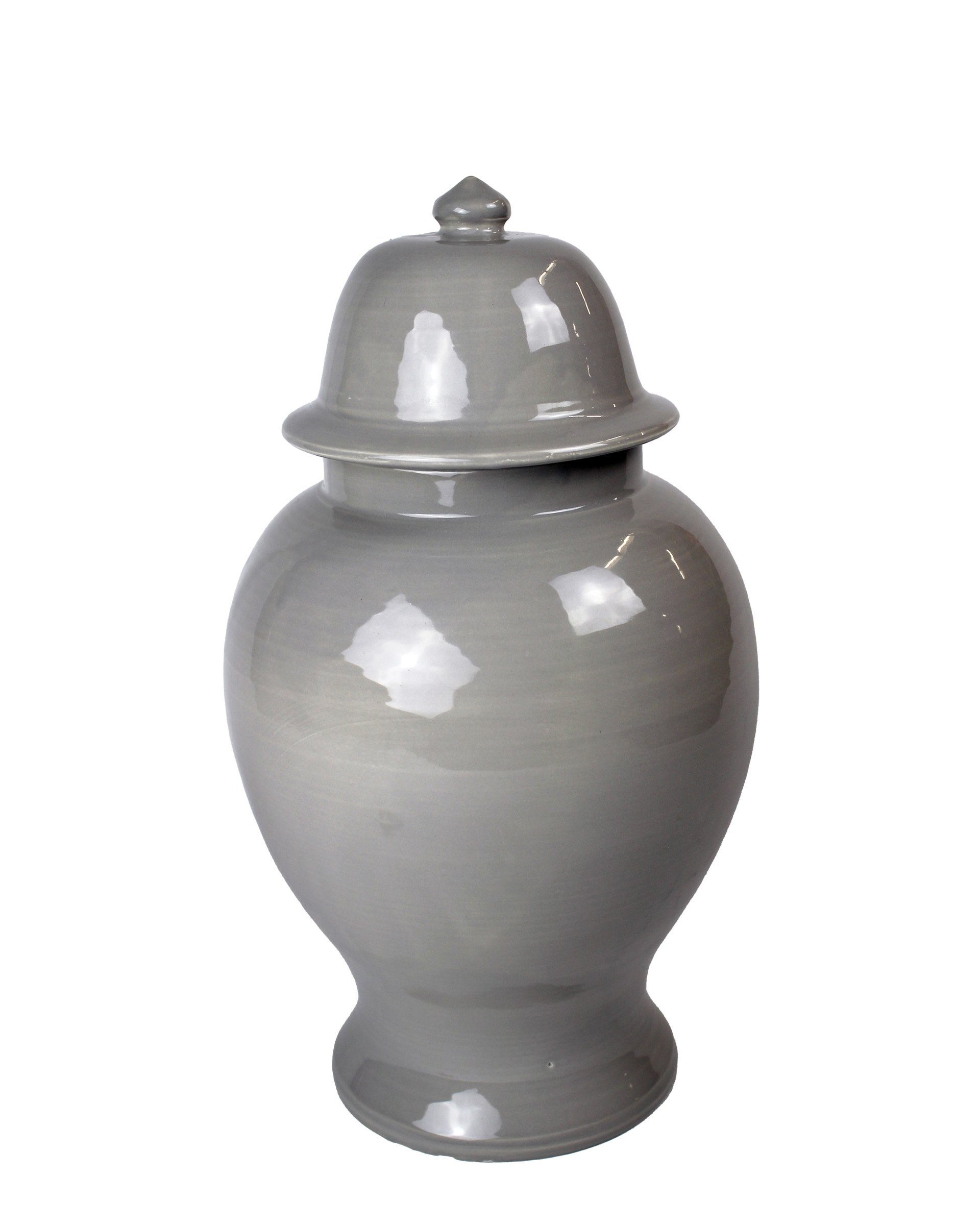 Dekovase Keramikvase mit Deckel Tempelvase aus Keramik
