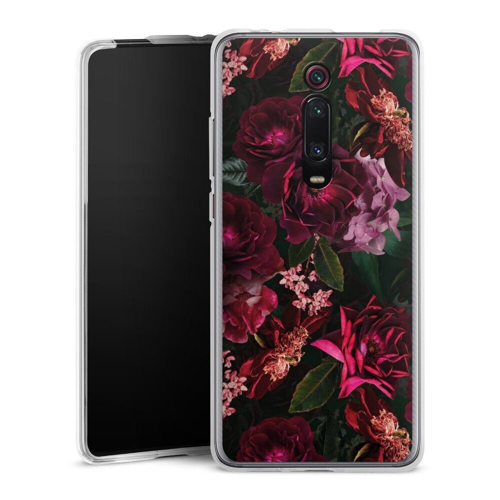 DeinDesign Handyhülle Rose Blumen Blüte Dark Red and Pink Flowers, Xiaomi Mi 9T Pro Silikon Hülle Bumper Case Handy Schutzhülle