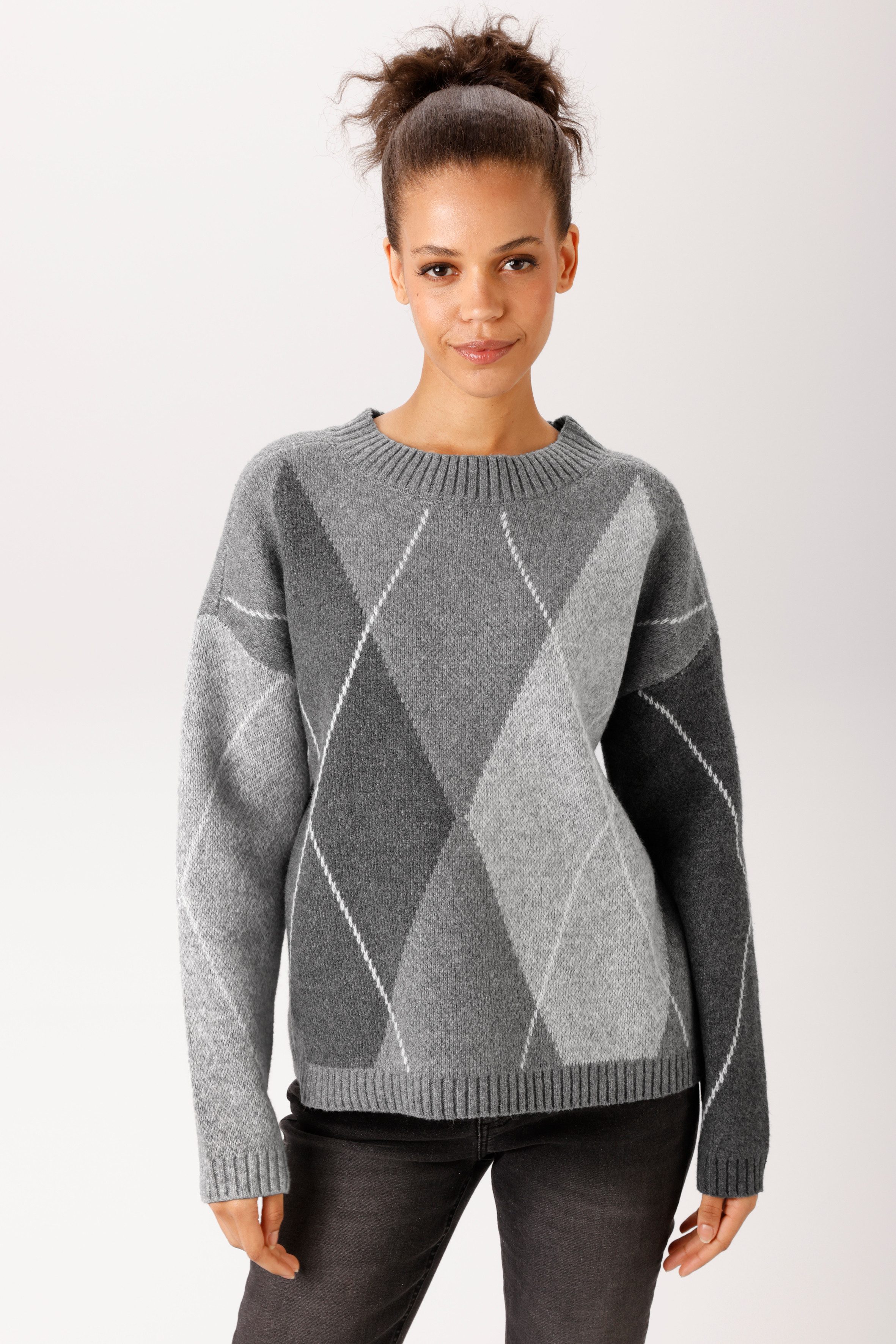Aniston CASUAL Strickpullover mit großflächigem Rauten-Muster - NEUE KOLLEKTION. € 49,99, (€ 49,99 pro 1 Stk).