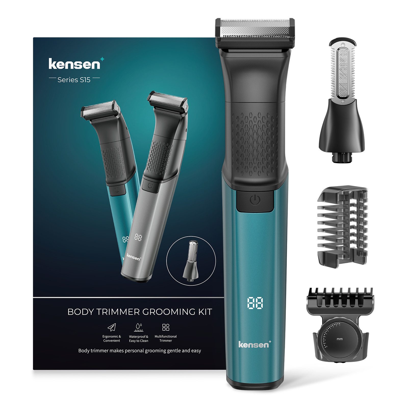 Kensen Haarschneider Intimrasierer Mann, kensen 2 in 1 Rasierer Herren Intimbereich