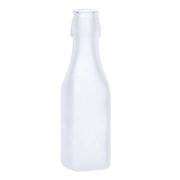 Bormioli Rocco Vorratsglas 12er-Set Vierkant-Bügelflaschen Swing 250ml Frozen-Glas Verpackung, Glas
