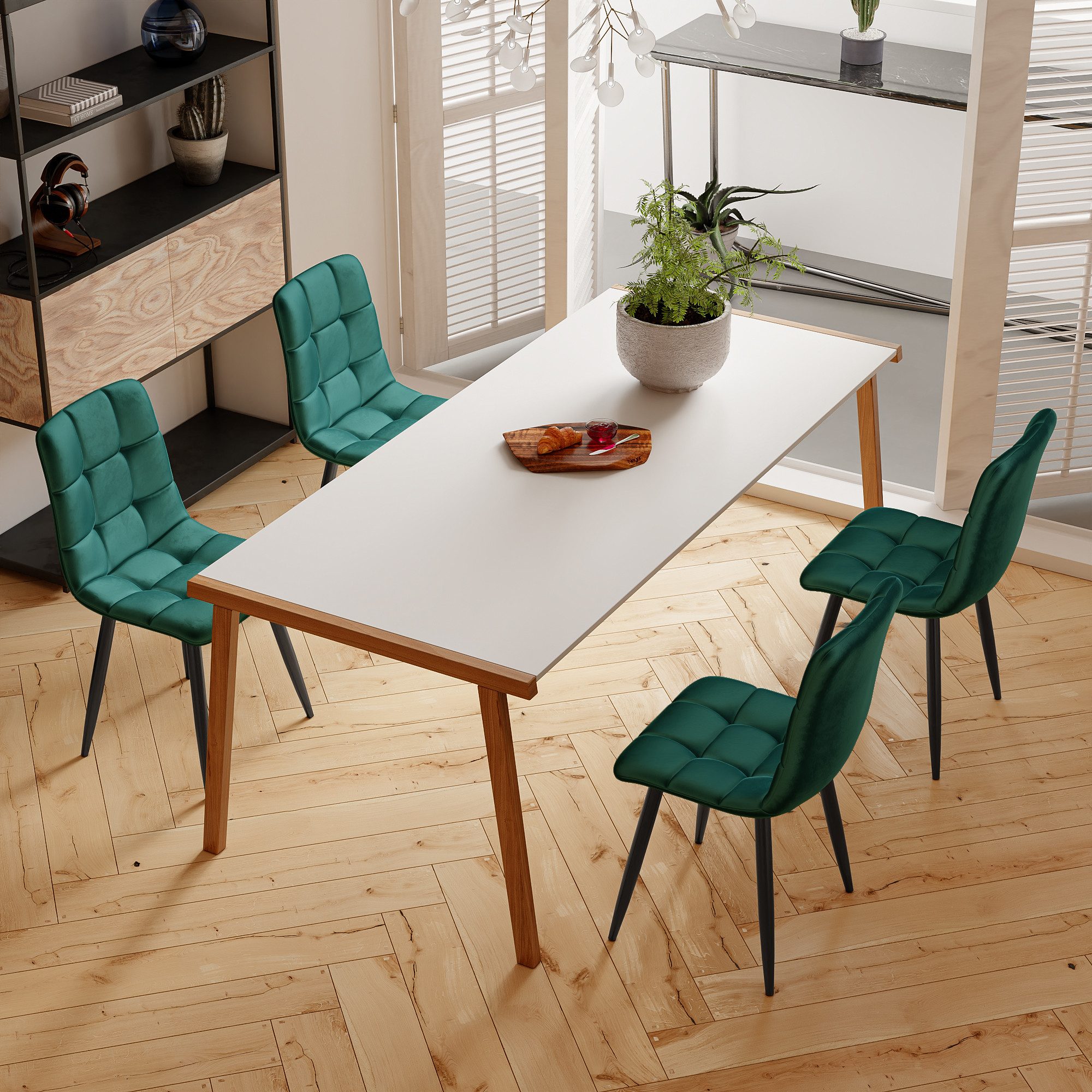 FUROKOY Polsterstuhl (4 St), Esszimmerstühle 4er günstig online kaufen