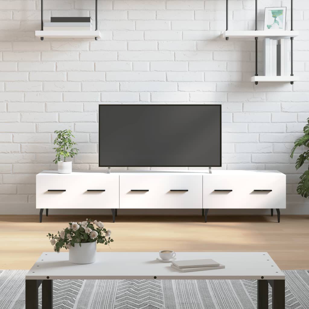 Holzwerkstoff TV-Schrank Weiß cm 150x36x30 furnicato