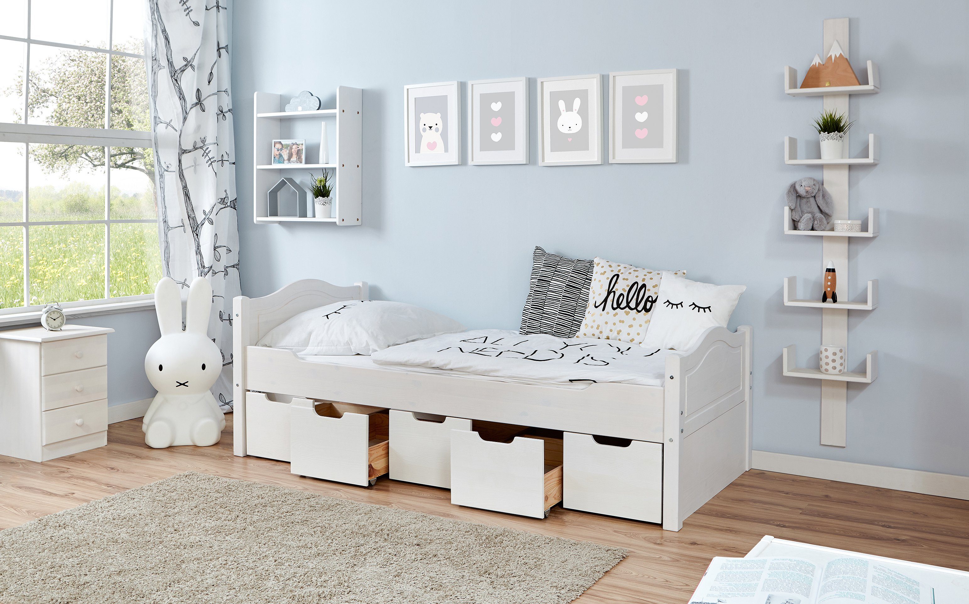 Ticaa Daybett "Leni" mit 5 Schubkästen günstig online kaufen