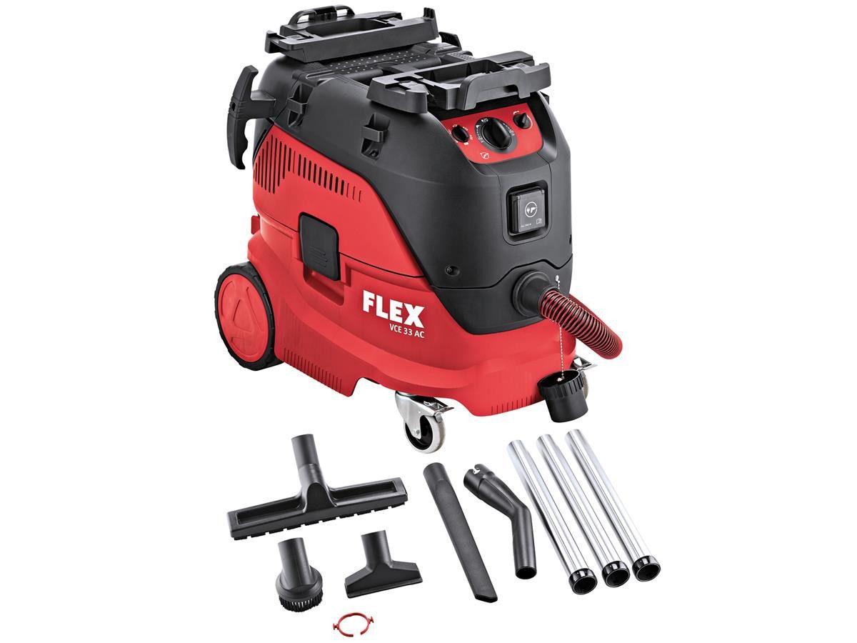 Flex Industriesauger VCE 33 M AC Set, 2400 W, mit Beutel, Automatische Filterabreinigung Antistatik-Ausstattung Nasssaugfunktion