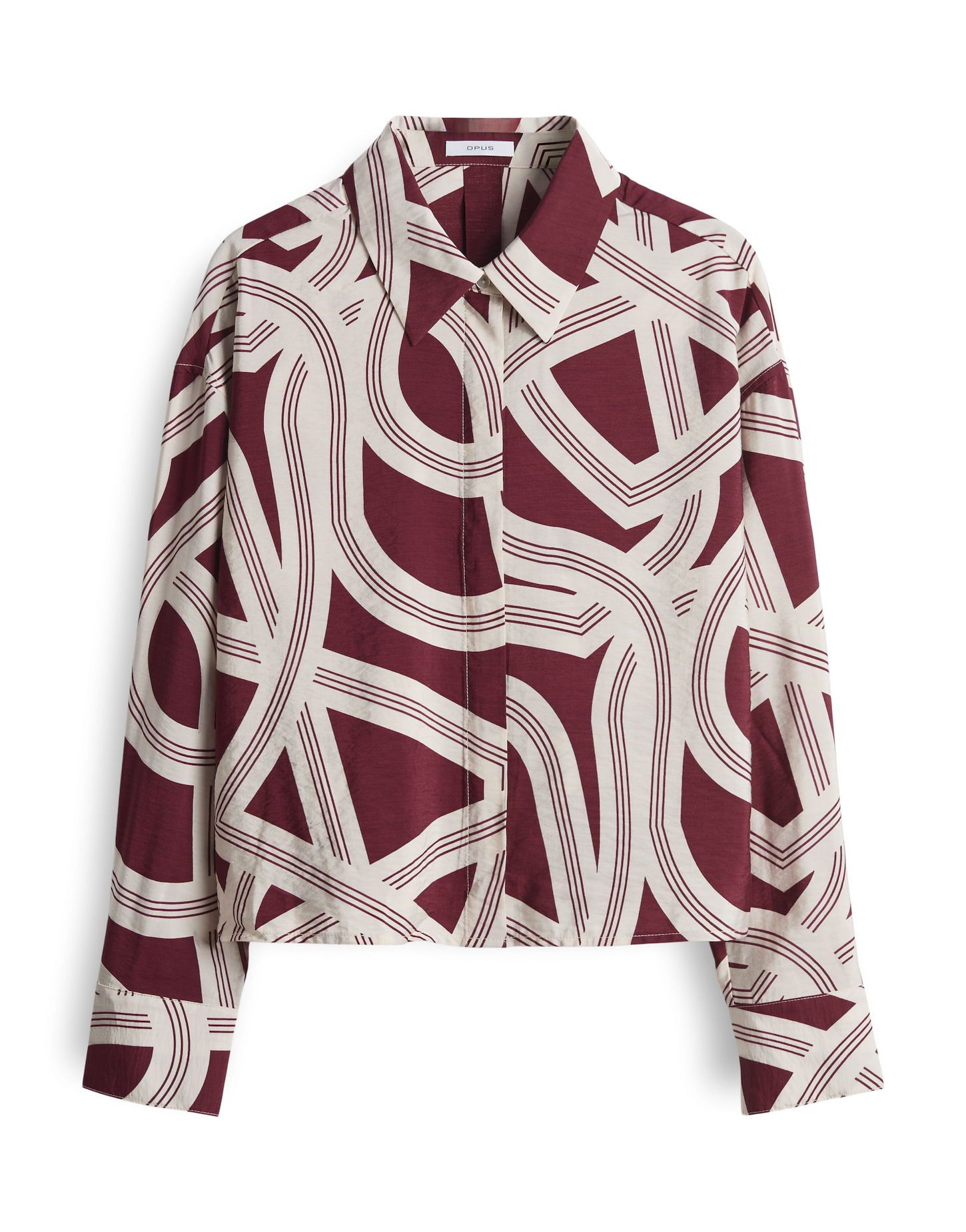 OPUS Langarmbluse FAMENA LANE aus nachhaltigem Viskosemix dezente Struktur, günstig online kaufen