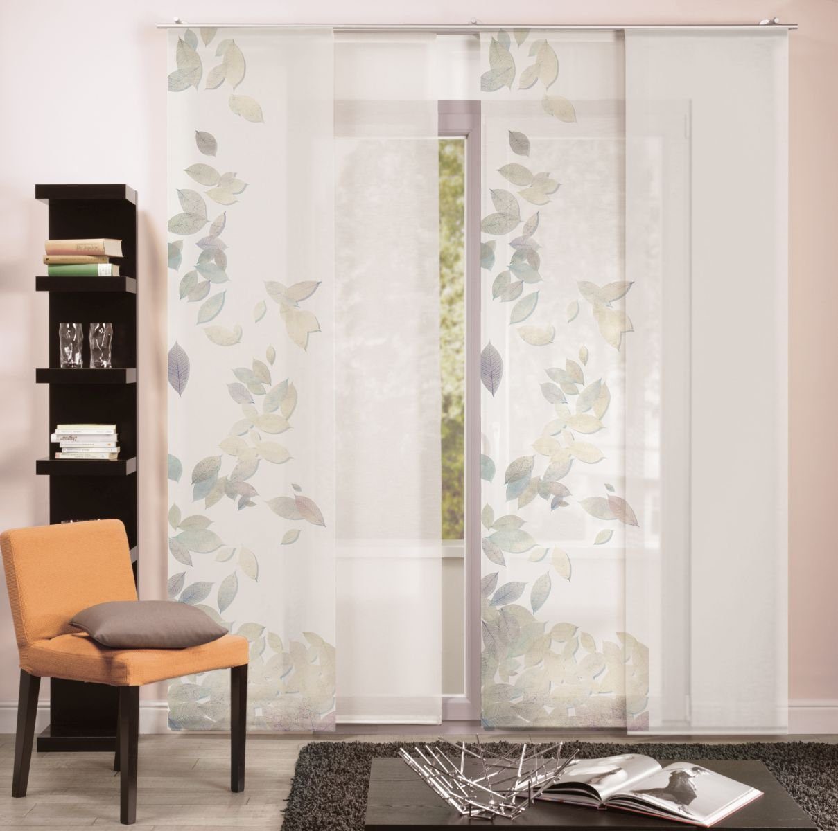 erfal Schiebegardine Erfal Schiebevorhang Schiebegardine Flächenvorhang (1 St), halbtransparent, Stoff