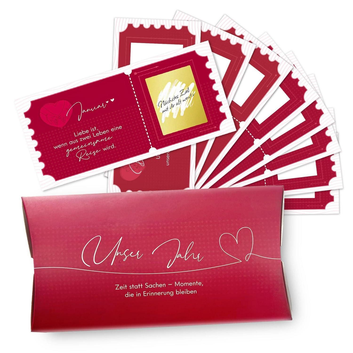 LuxusKollektion Geschenkbox Rubbellos Geschenkset 12 Dates DIY