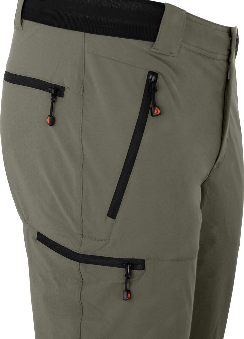 Bergson Outdoorhose ARRESÖ COMFORT Bermuda Herren Wandershorts, leicht, strapazierfähig, Normalgrößen, grau/grün