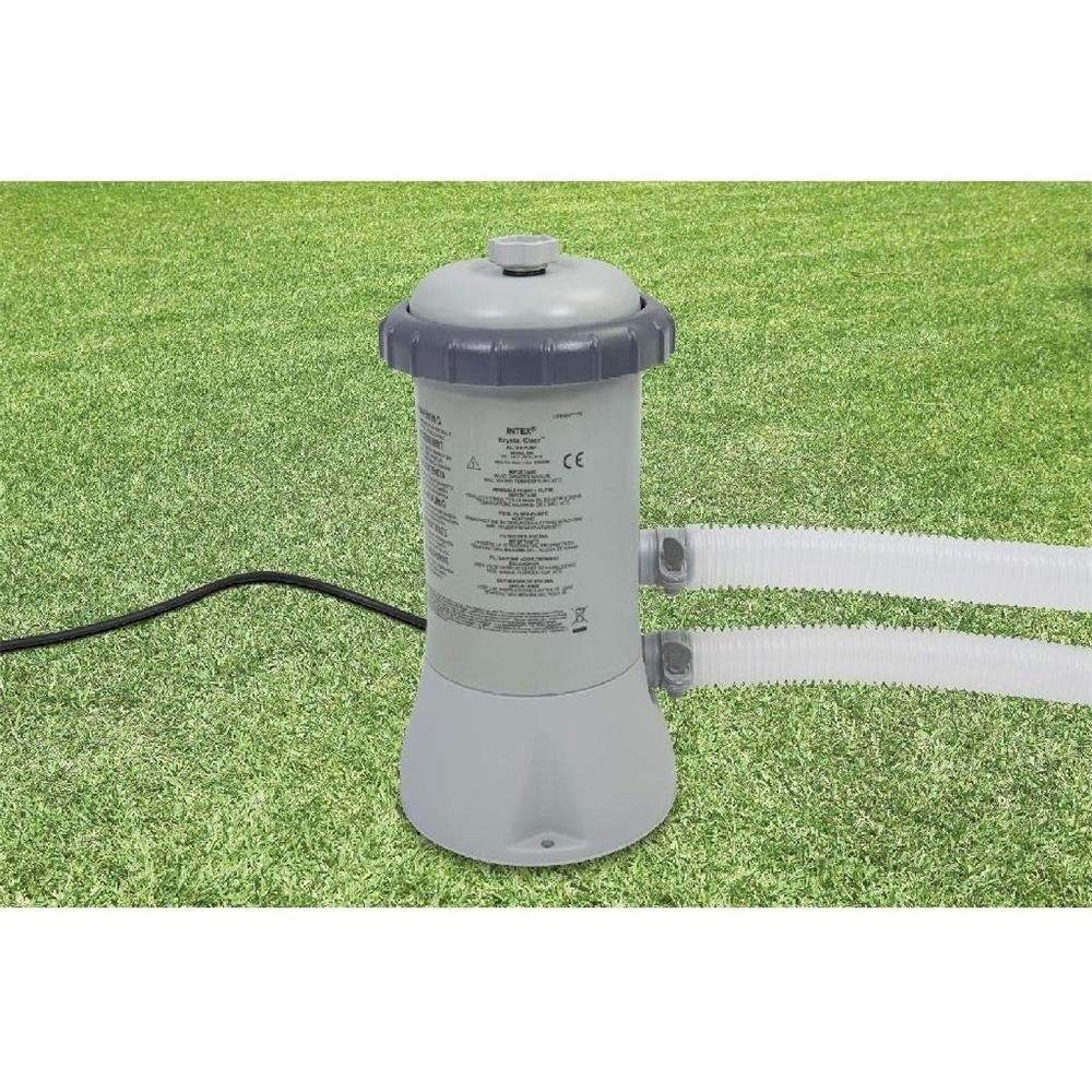 Intex Filterpumpe Krystal Clear Kartuschenfilter Pumpe 28604GS, Filterpumpe für Pool Filteranlage