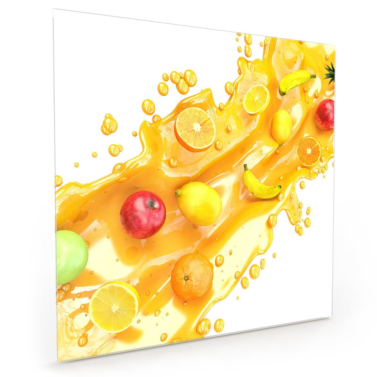 Primedeco Küchenrückwand Spritzschutz Glas Verschiedene Früchte