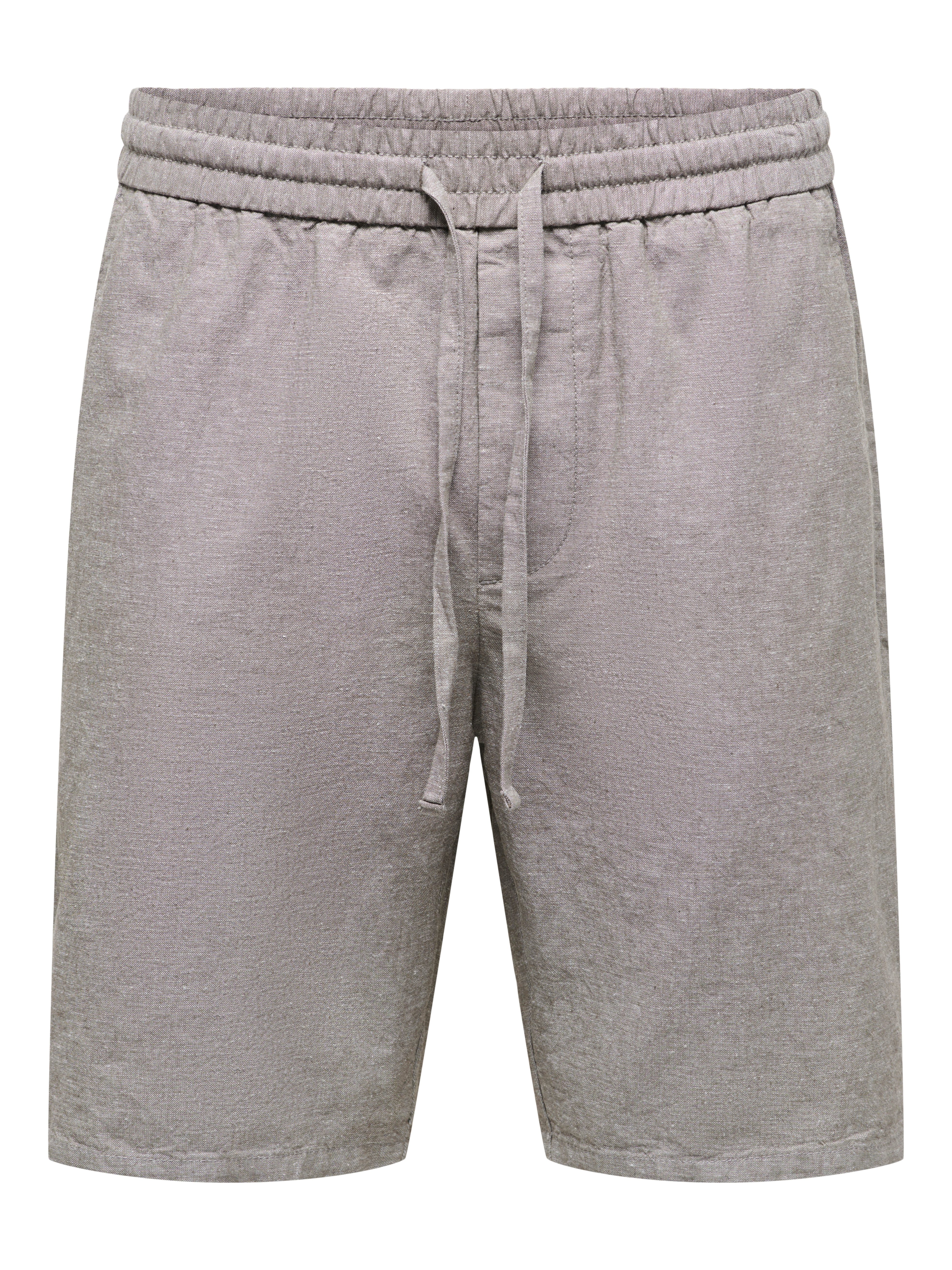 ONLY & SONS Shorts ONSLINUS 0007 COT LIN SHORTS NOOS Baumwolle mit Leinen, normal geschnitten – Bild 2 von 4